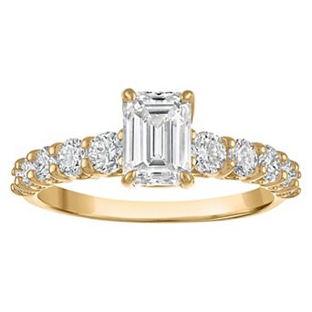 NaturaLux™ 10k Gold 2 Carat T.W. Lab-Grown Diamond Engagement Ring