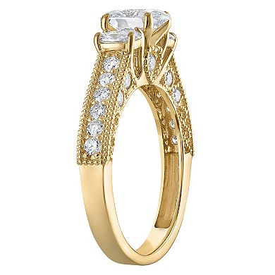 NaturaLux™ 10k Gold 2 Carat T.W. Lab-Grown Diamond Oval Engagement Ring