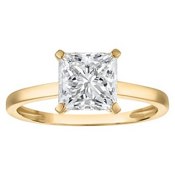 NaturaLux™ 2 Carat T.W. Lab Grown Princess Cut Solitaire Ring
