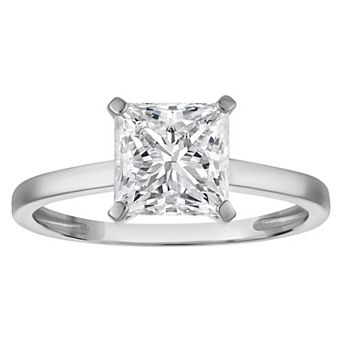 NaturaLux™ 2 Carat T.W. Lab Grown Princess Cut Solitaire Ring