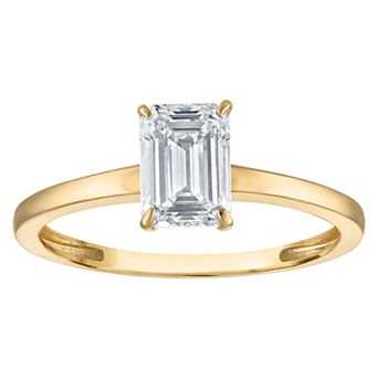 NaturaLux™ 10k Gold 1 Carat T.W. Lab-Grown Diamond Cut Solitaire Ring