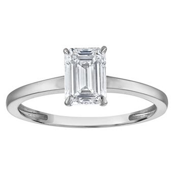 NaturaLux™ 10k Gold 1 Carat T.W. Lab-Grown Diamond Cut Solitaire Ring