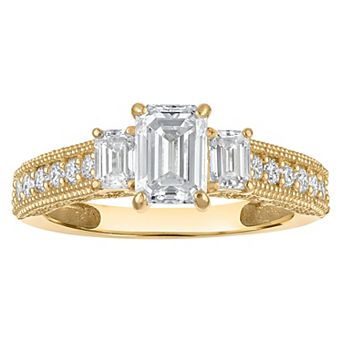 NaturaLux™ 10k Gold 2 Carat T.W. Lab-Grown Diamond Engagement Ring
