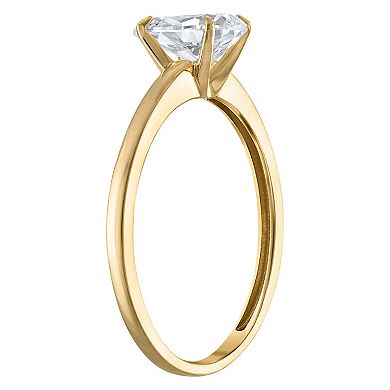 NaturaLux™ 10k Gold 1 Carat T.W. Lab-Grown Diamond Pear Solitaire Ring