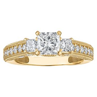 NaturaLux™ 10k Gold 2 Carat T.W. Lab-Grown Diamond Engagement Ring