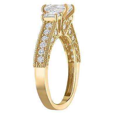 NaturaLux™ 10k Gold 2 Carat T.W. Lab-Grown Diamond Engagement Ring