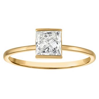 NaturaLux™ 10k Gold Lab-Grown Diamond Solitaire Ring