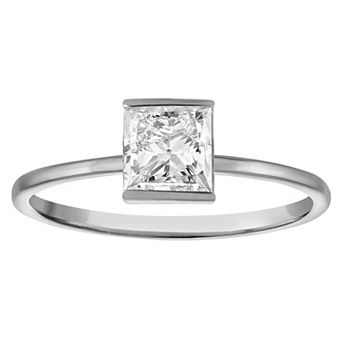 NaturaLux™ 10k Gold Lab-Grown Diamond Solitaire Ring