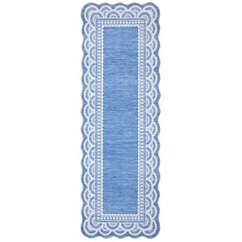 Scalloped Lace Border Area Rugs Living Room Rugs Washable Rug Non Slip Stain Resistant Floor Cover