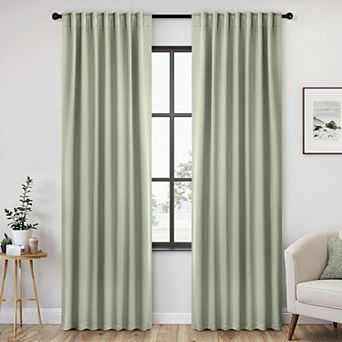 Blackout Curtains, Thermal Insulated Rod Pocket & Back Tab Panels