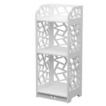 3 tier Narrow Bookshelf, Small Bookcase for Compact Spaces