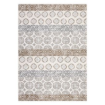 Modern Abstract Rugs with Non Slip Backing Non Shedding Low Pile Throw Mats