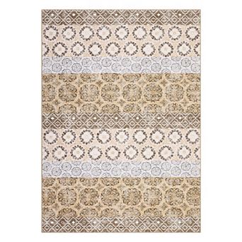 Modern Abstract Rugs with Non Slip Backing Non Shedding Low Pile Throw Mats