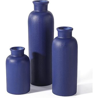 Ceramic Vase Set of 3 Modern Boho Vases for Home & Table Decor