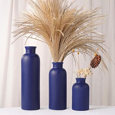 Ceramic Vase Set of 3 Modern Boho Vases for Home & Table Decor