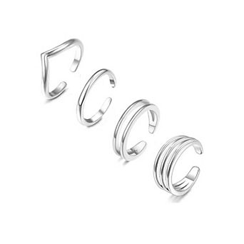 Gold Plated Open Band Toe Rings Women