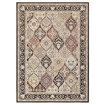 Area Rug, Trellis Accent Rug for Living Room, Washable Rugs for Bedroom
