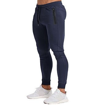 Mens Slim Fit Workout Training Joggers Sweat Pants with Zipper Pocket