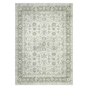Vintage Floral Rugs for Living Room, Washable Area Rugs, Low Pile Non Shedding Rugs