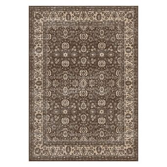 Vintage Floral Rugs for Living Room, Washable Area Rugs, Low Pile Non Shedding Rugs
