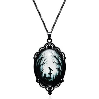 Gothic Rose Pendant Necklace