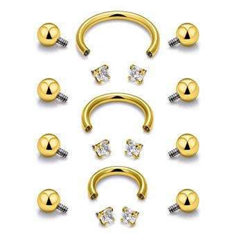 16G Septum Ring Jewelry Set