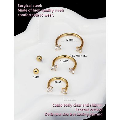 16G Septum Ring Jewelry Set