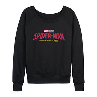 Women's Marvel Spider-Man Brand New Day Logo French Terry Long Sleeve Tee