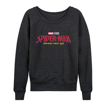 Women's Marvel Spider-Man Brand New Day Logo French Terry Long Sleeve Tee