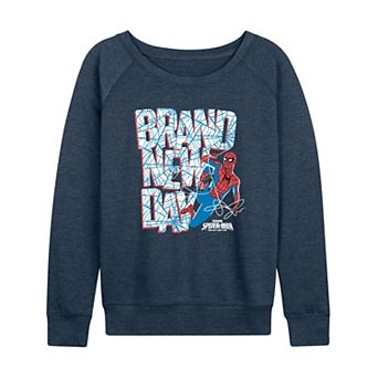 Women's Marvel Spider-Man Brand New Day Web Logo French Terry Long Sleeve Tee
