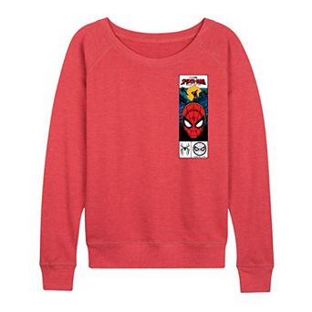 Women's Marvel Spider-Man Brand New Day Tag Box French Terry Long Sleeve Tee