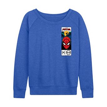 Women's Marvel Spider-Man Brand New Day Tag Box French Terry Long Sleeve Tee