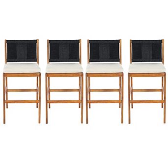Pnronnc Outdoor Kitchen Island Stool Dining Counter Height Stools Acacia Wood Bar Stools