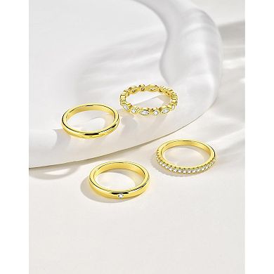 Zirconia Stackable Ring Set