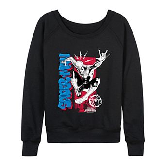 Women's Marvel Spider-Man Brand New Day Jump Action French Terry Long Sleeve Tee
