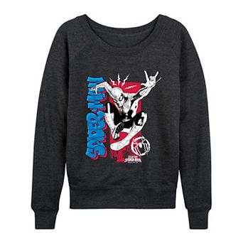 Women's Marvel Spider-Man Brand New Day Jump Action French Terry Long Sleeve Tee