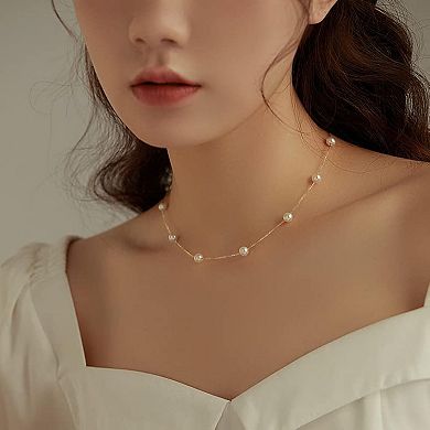 Layered Pearl Necklace Set