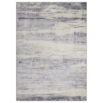 Modern Abstract Washable Area Rug, Non-Slip Low Pile Soft Carpet for Living Room, Bedroom, Office
