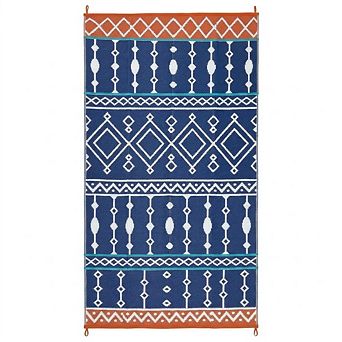 Waterproof Outdoor Rug Reversible, UV Resistant PE Patio Mat, Foldable Easy-Clean for Patio Deck
