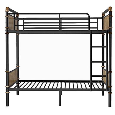 Extra-Large Single Bunk Bed — Industrial-Style, Detachable Bunk Bed