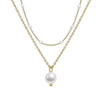 Layered Pearl Choker Necklace