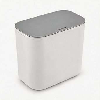 Hanging Trash Can, Under Sink Compost Small Trash Bin with Stainless Steel Lid