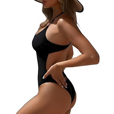 Women’s High Cut Backless Swimwear