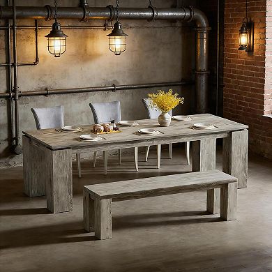 Modern Dining Table, Extra Long Kitchen Table for 6-8