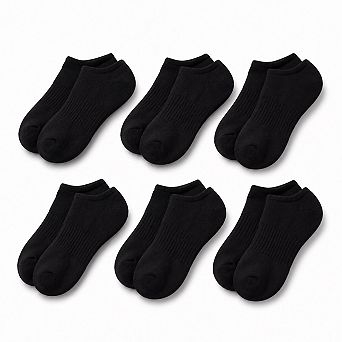 6-Pack Unisex Everyday No-Show Training Socks