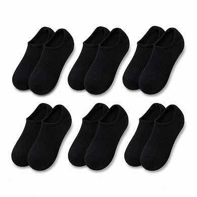 6-Pack Unisex Everyday No-Show Training Socks