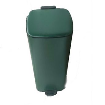 8 Gallon Stainless Steel Trash Can with Lid and Inner Bucket, Step-On Square Waste Bin, 30 Liter