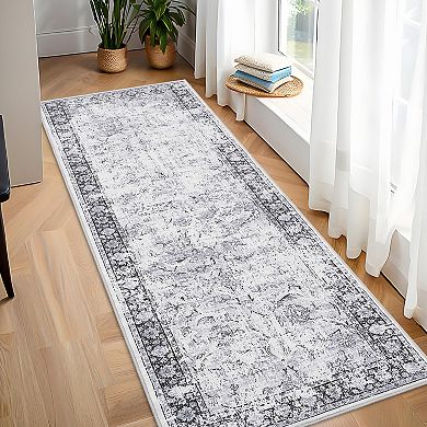 Machine Washable Rugs for Bedroom, Soft Area Rug Modern Geometric