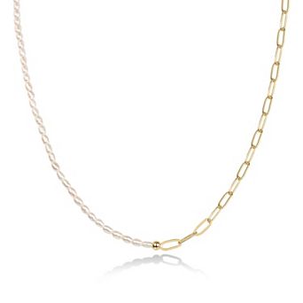 Gold Plated Pearl Choker Necklace for Women