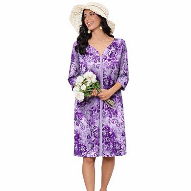 Casual Zipper House Dress Women